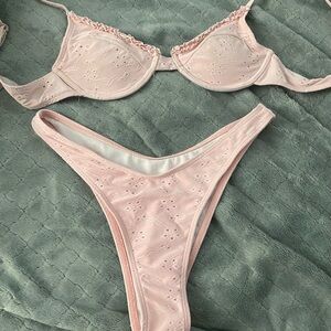 Pink swimsuit set
